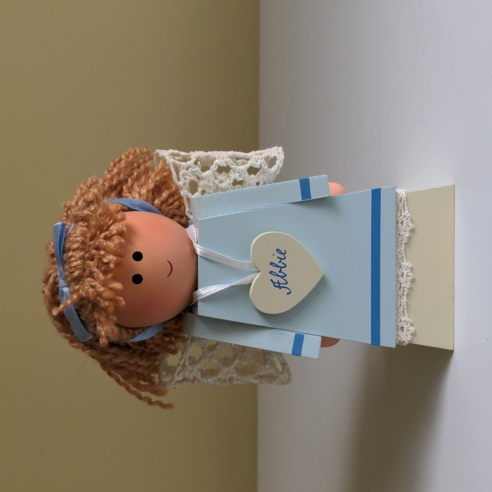 Vintage Inspirational Wooden Angel Personalized with the name ABBIE